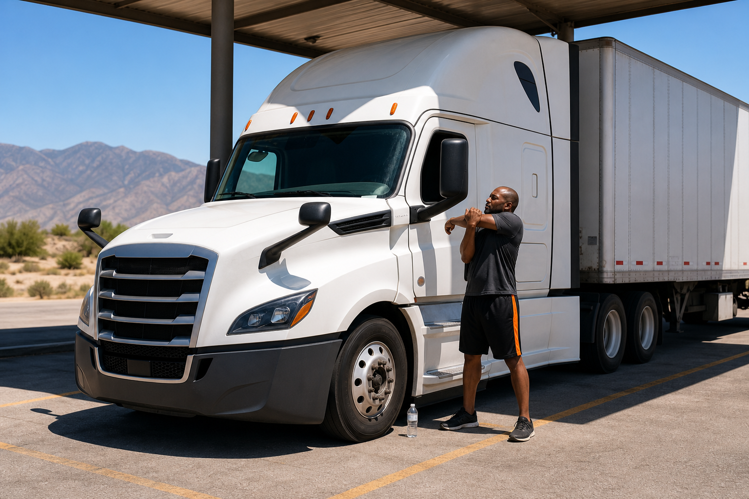 driver‑rest‑stop‑stretch
