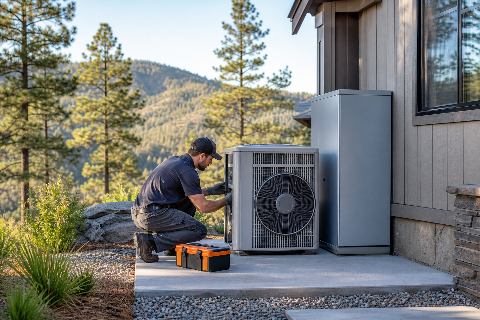 heat pump lifespan and outdoor unit maintenance in a California home