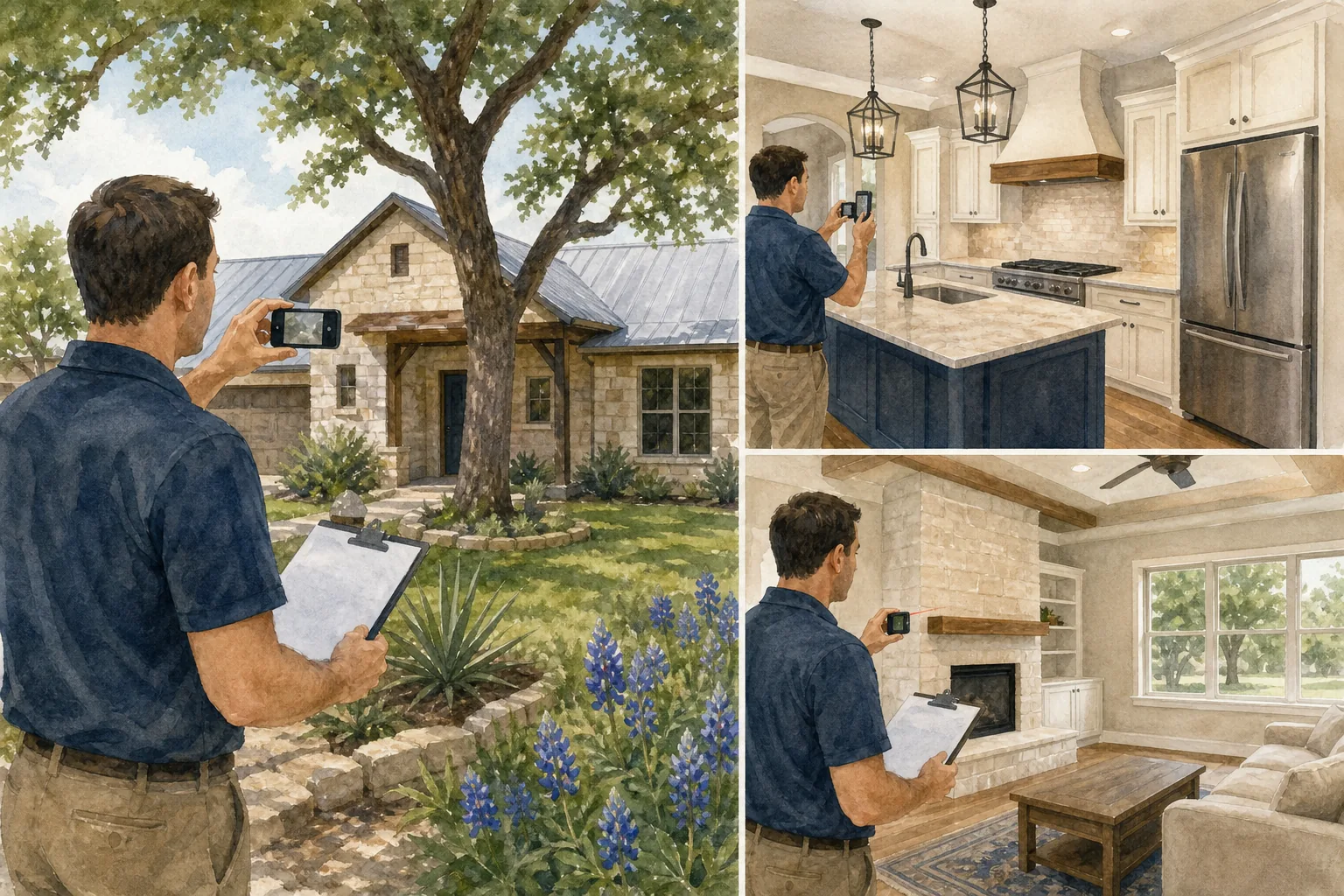 Appraiser documenting a home during an appraisal