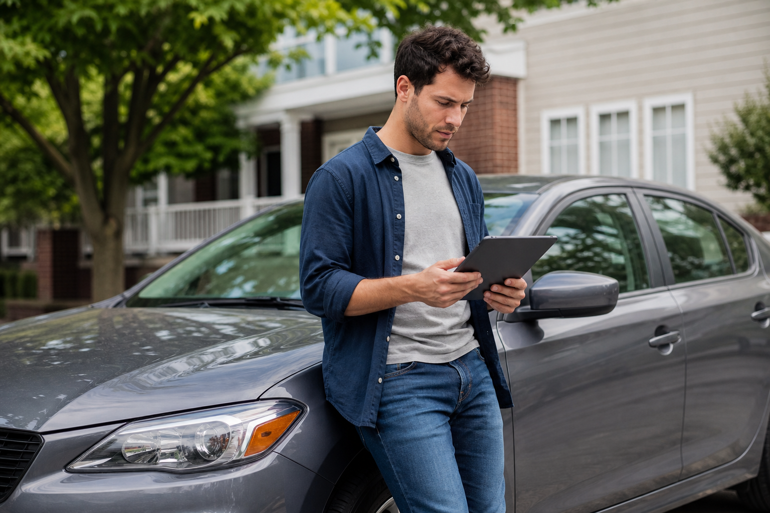 Illinois driver reviewing non owner car insurance coverage for a borrowed vehicle.