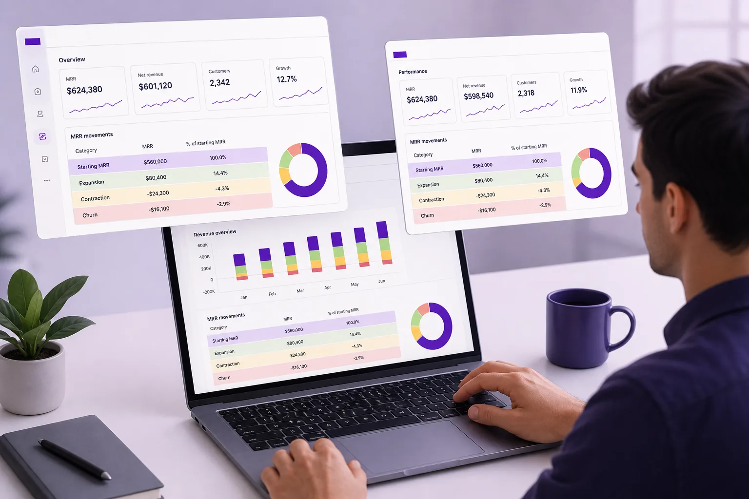 “Analyst validating NDR data in Stripe and Paddle dashboards”
