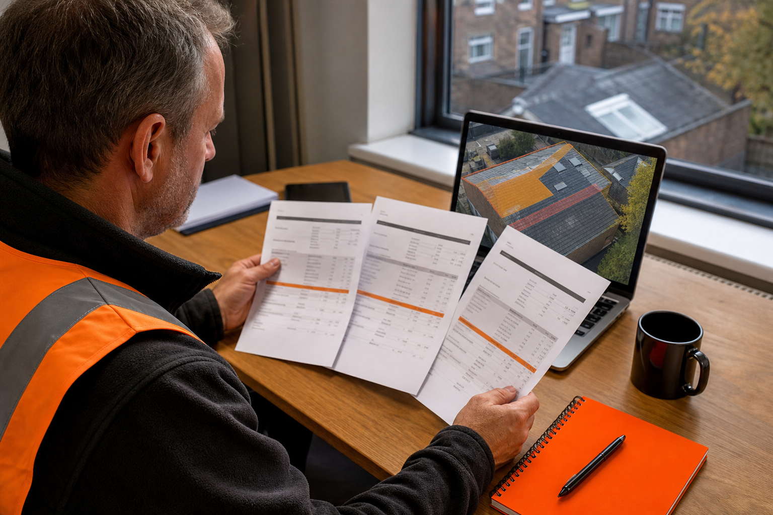 comparing roof repair quotes