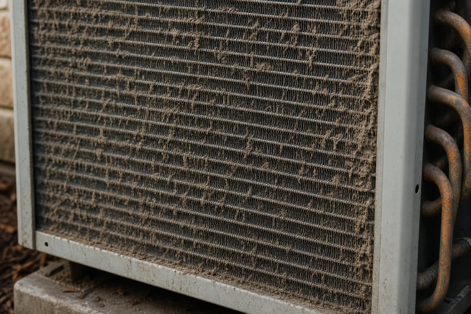 "dirty AC coil causing reduced cooling"