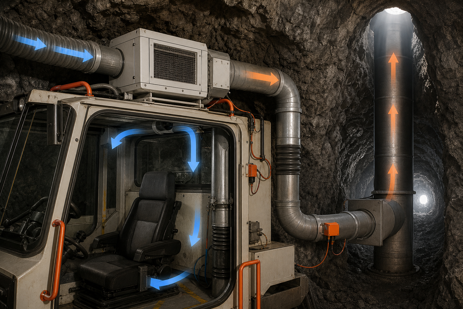 "Integration of MSHA‑rated HVAC into underground mine ventilation system"