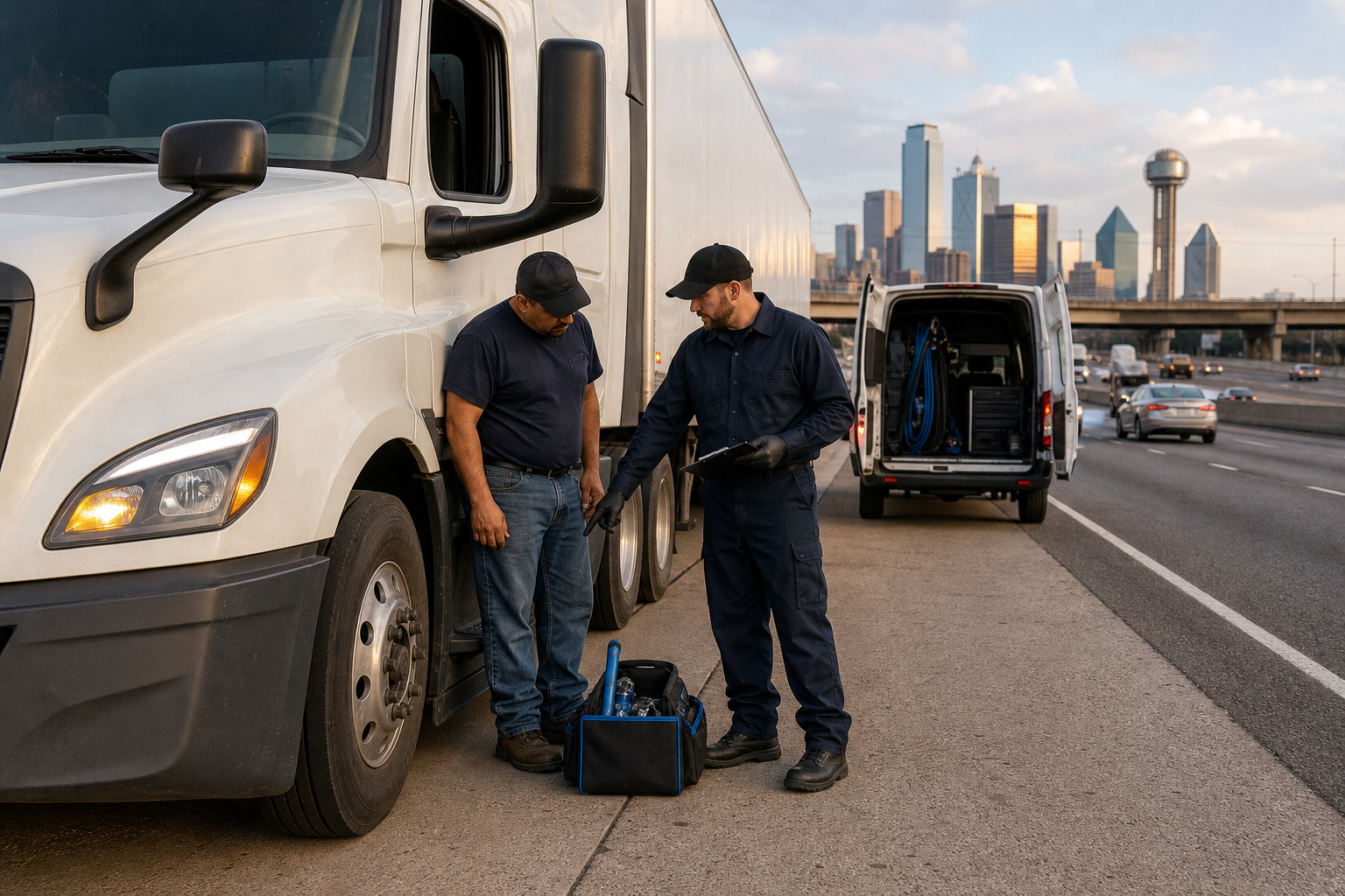 safe roadside tire inspection in Dallas