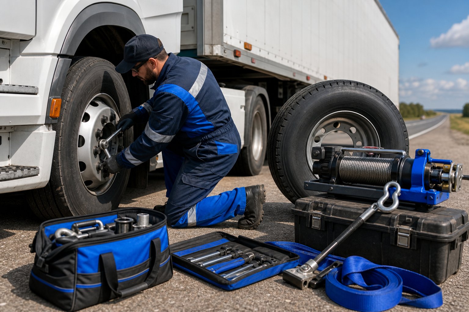 mobile tire repair and replacement workflow in Dallas