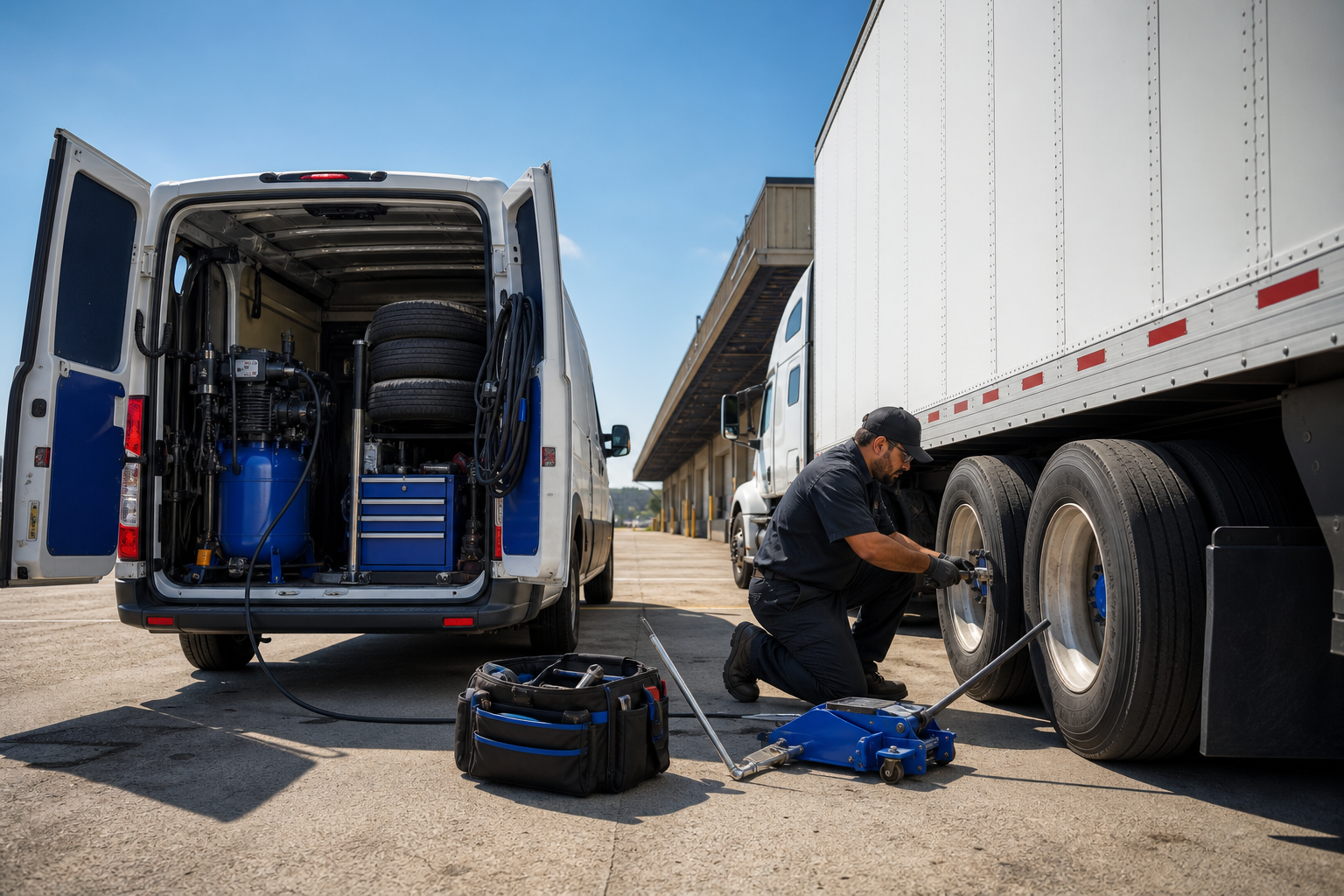 mobile tire service for commercial fleet in DFW