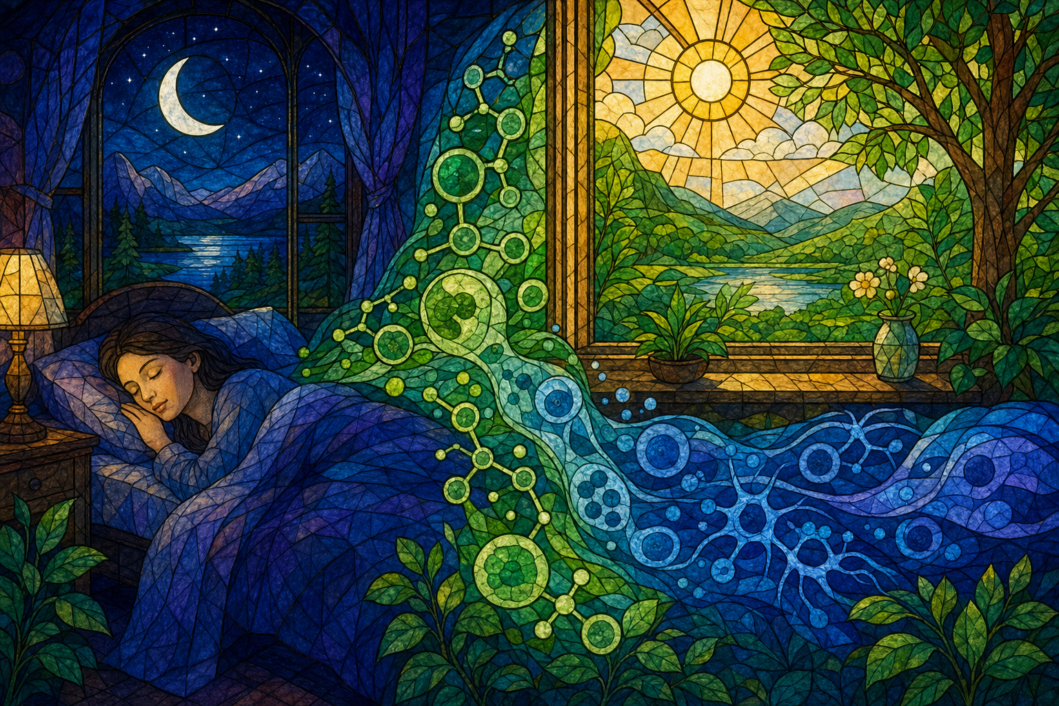 NMN bedtime timing and sleep effects illustration