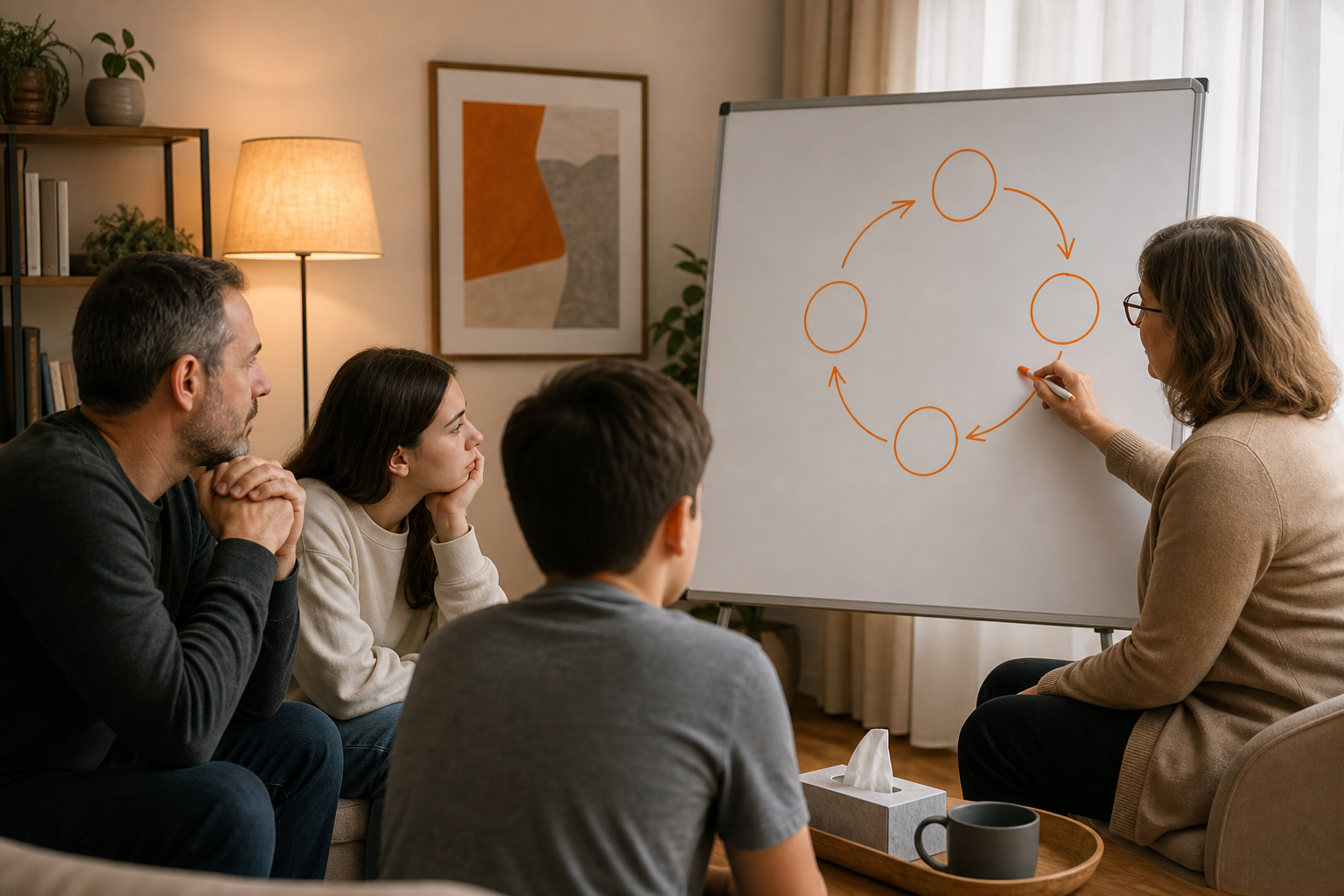 family conflict cycle mapping session