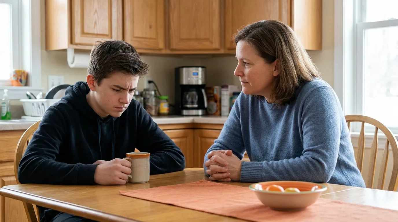 parent validates teen feelings while holding firm on a boundary.