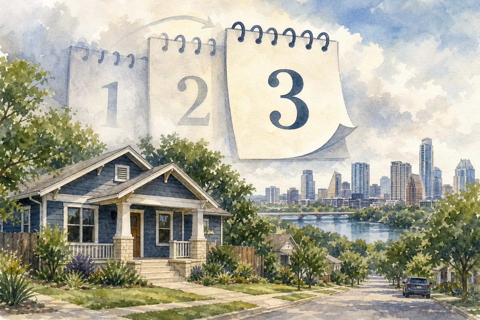 Visual of timing considerations for a 2-1 buydown in Austin