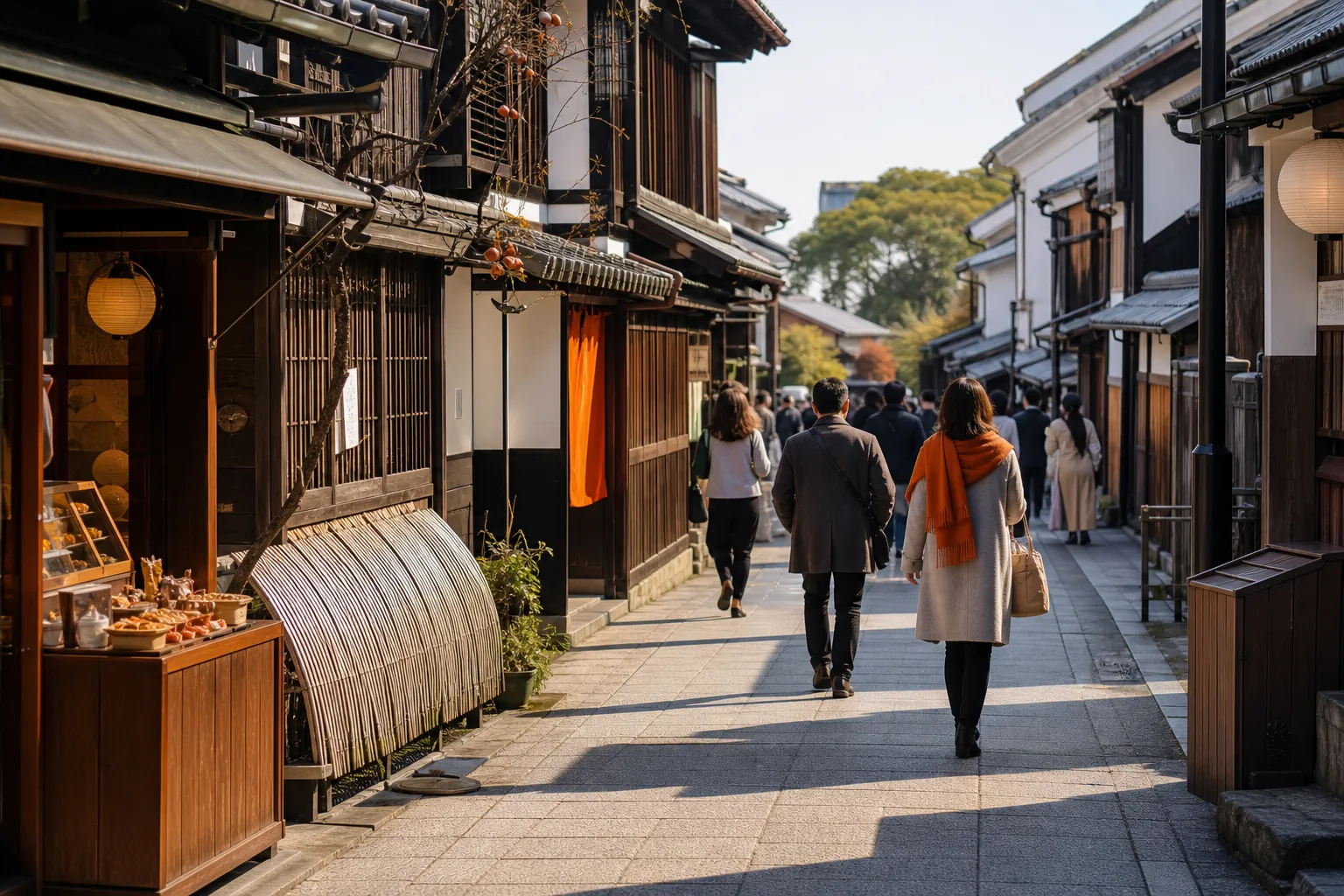 Naramachi and Higashimuki Shopping Street in Nara