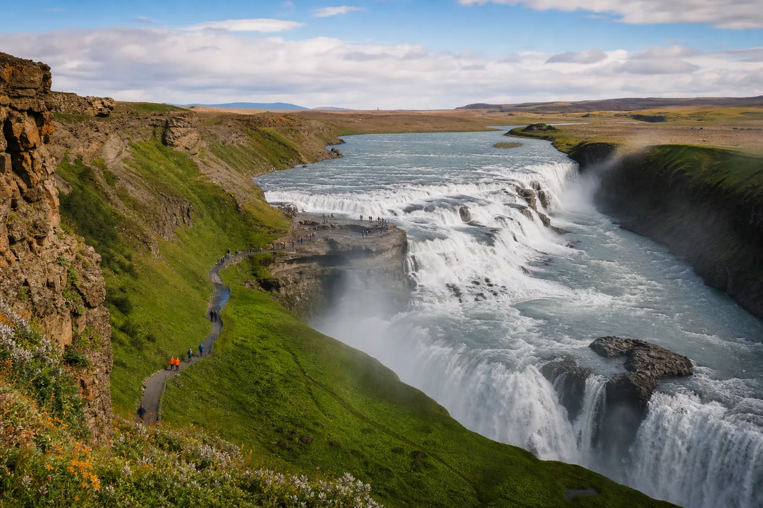 Gullfoss waterfall on an Iceland 10 day Ring Road itinerary