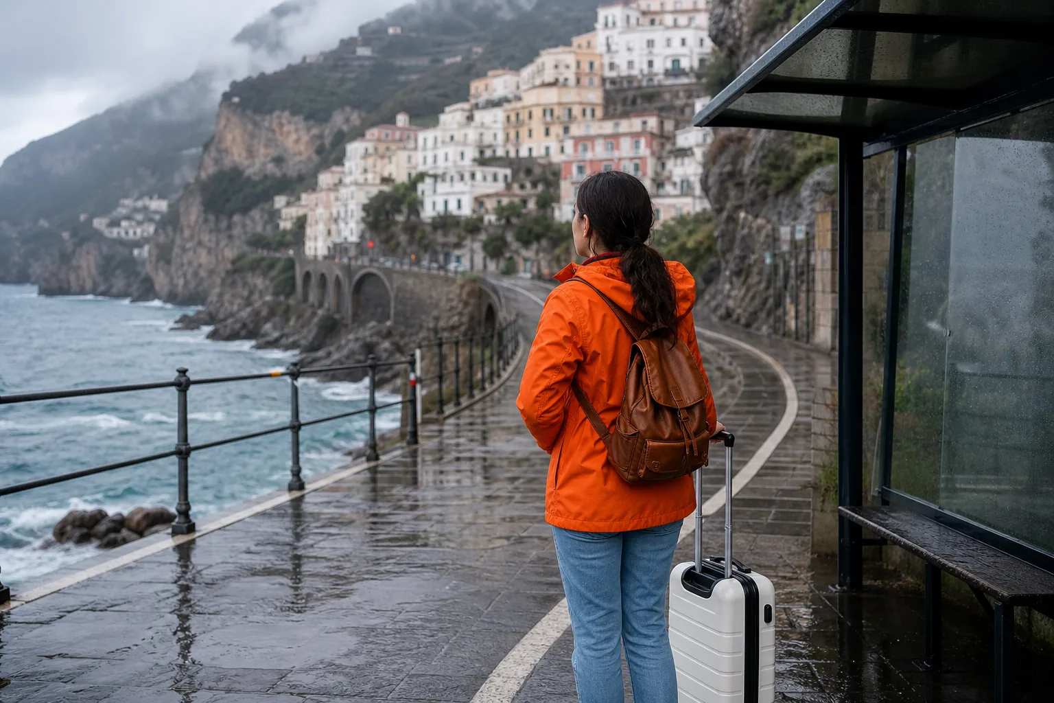 Amalfi Coast arrival luggage and rainy weather planning