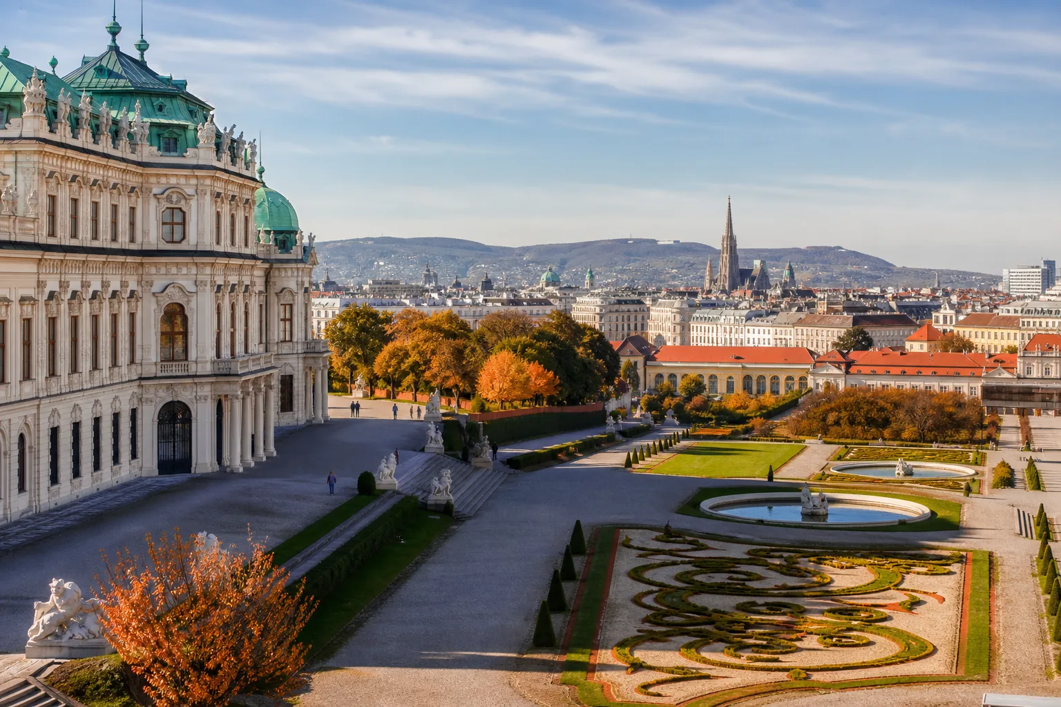Upper Belvedere Palace and gardens in Vienna