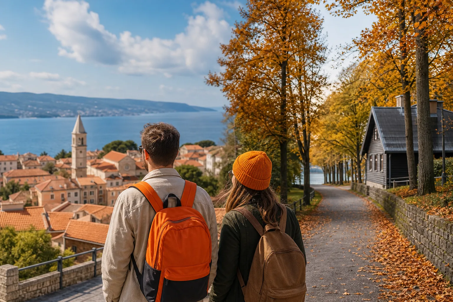 European October travel climate from Mediterranean warmth to northern fall