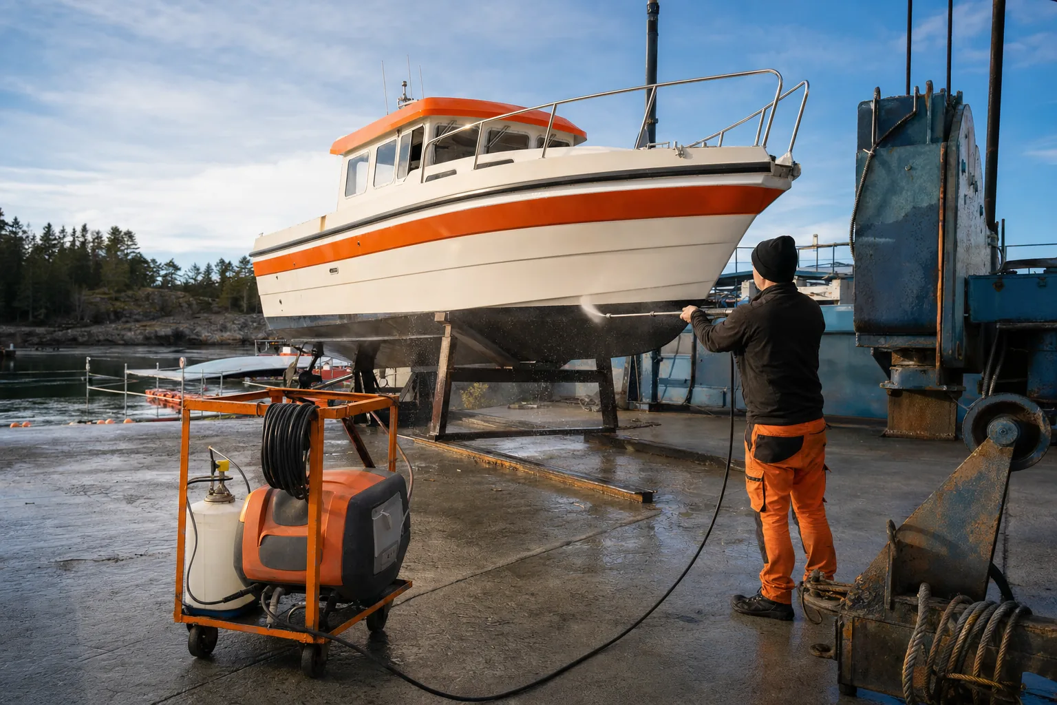 Real marine business photos for a Google Maps profile