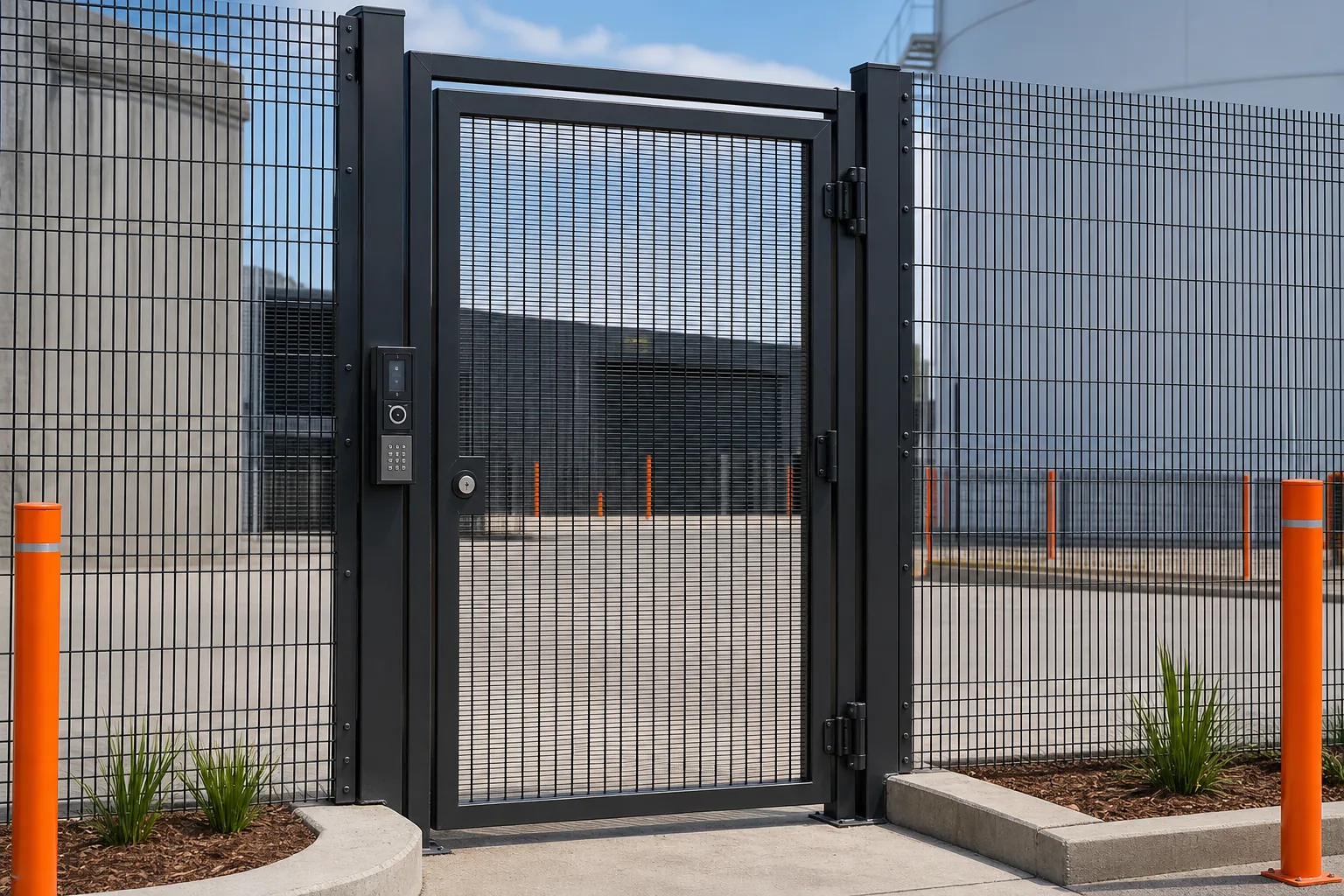 Gate integration for welded mesh security fence Sydney