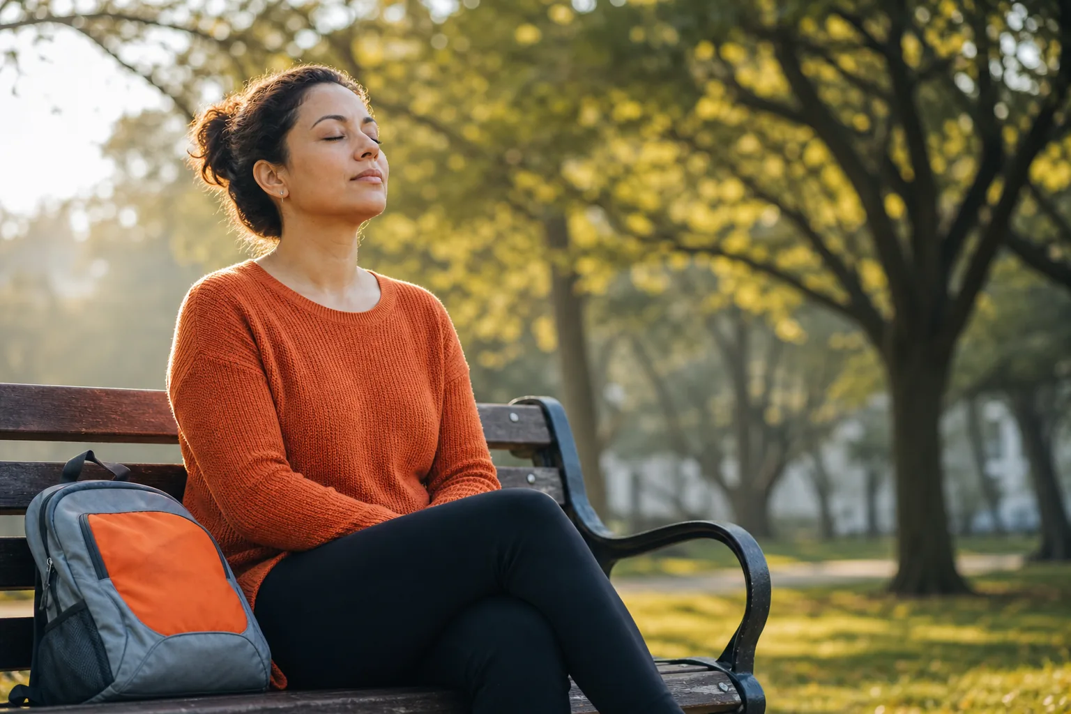 Parent practicing emotional regulation before co‑parenting conversation