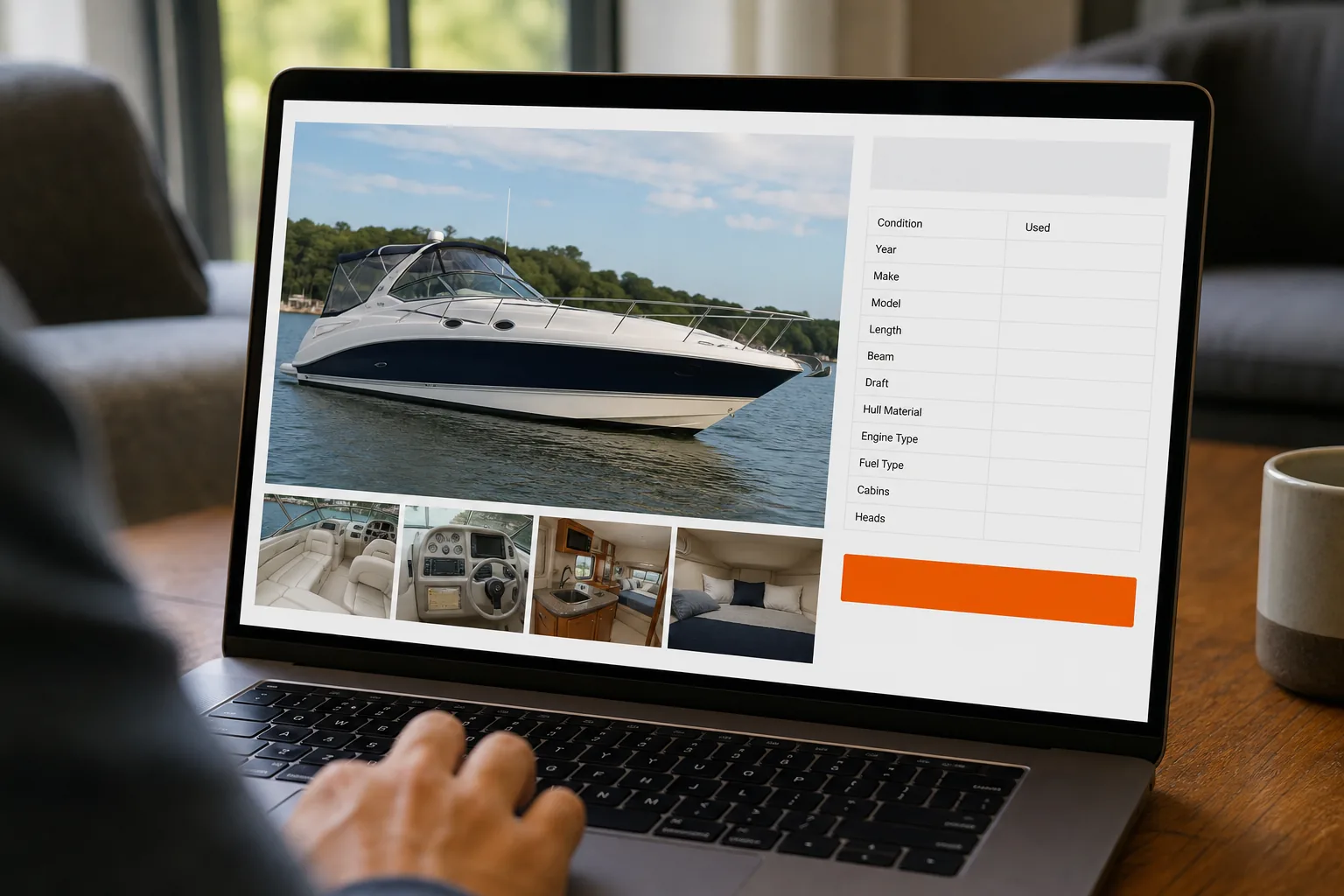 Online boat sale listing example