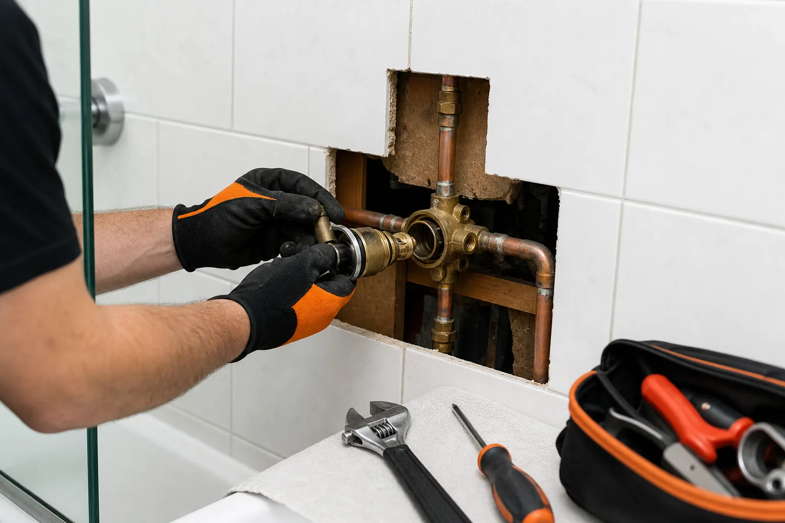 repairing shower valve for better pressure