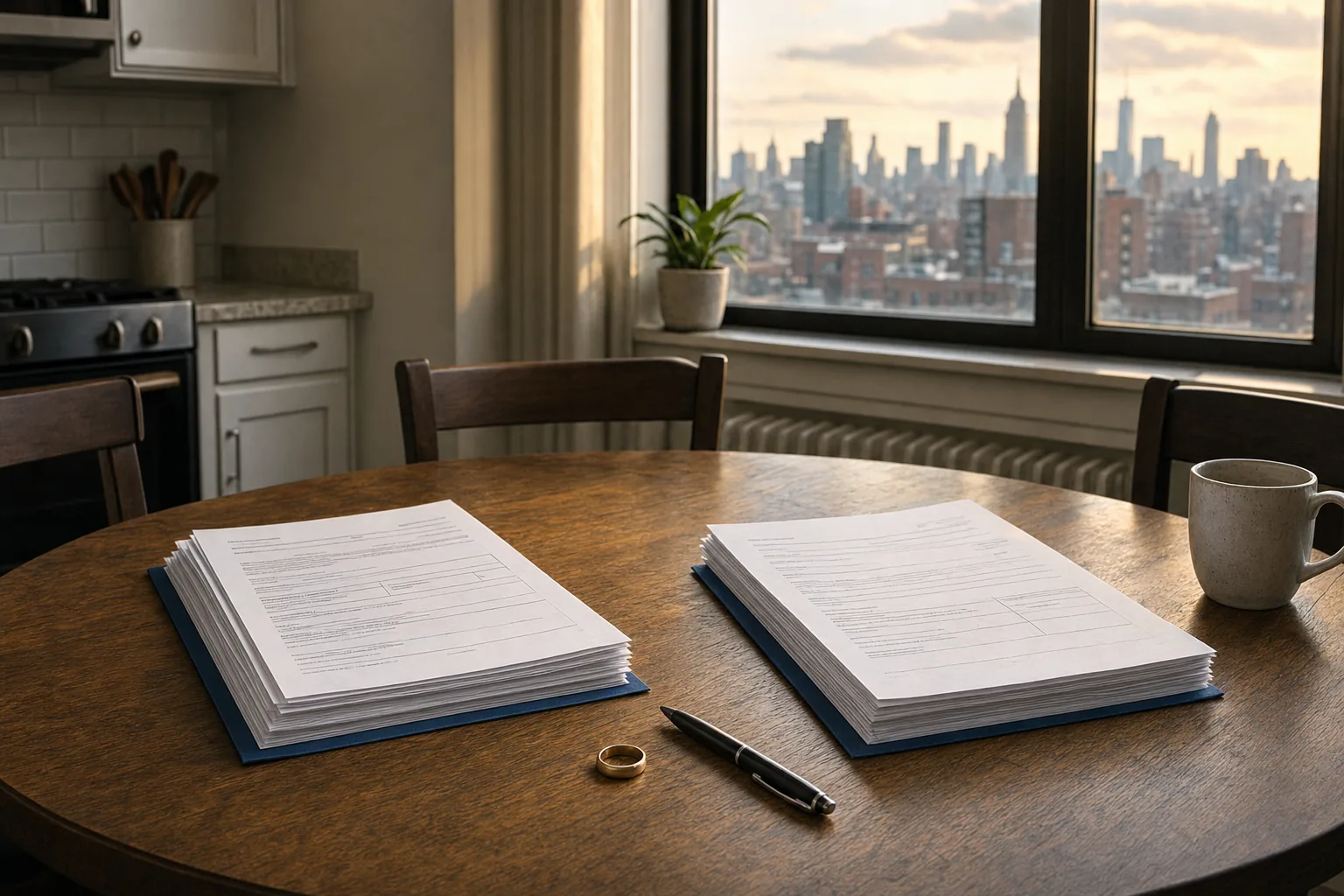 Uncontested versus contested divorce documents in New York