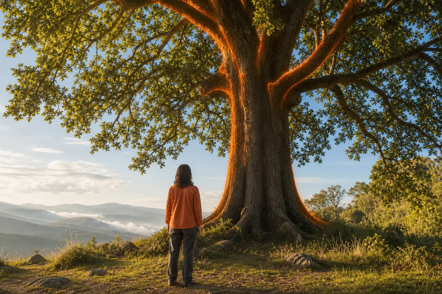 Practicing aura sight with a tree