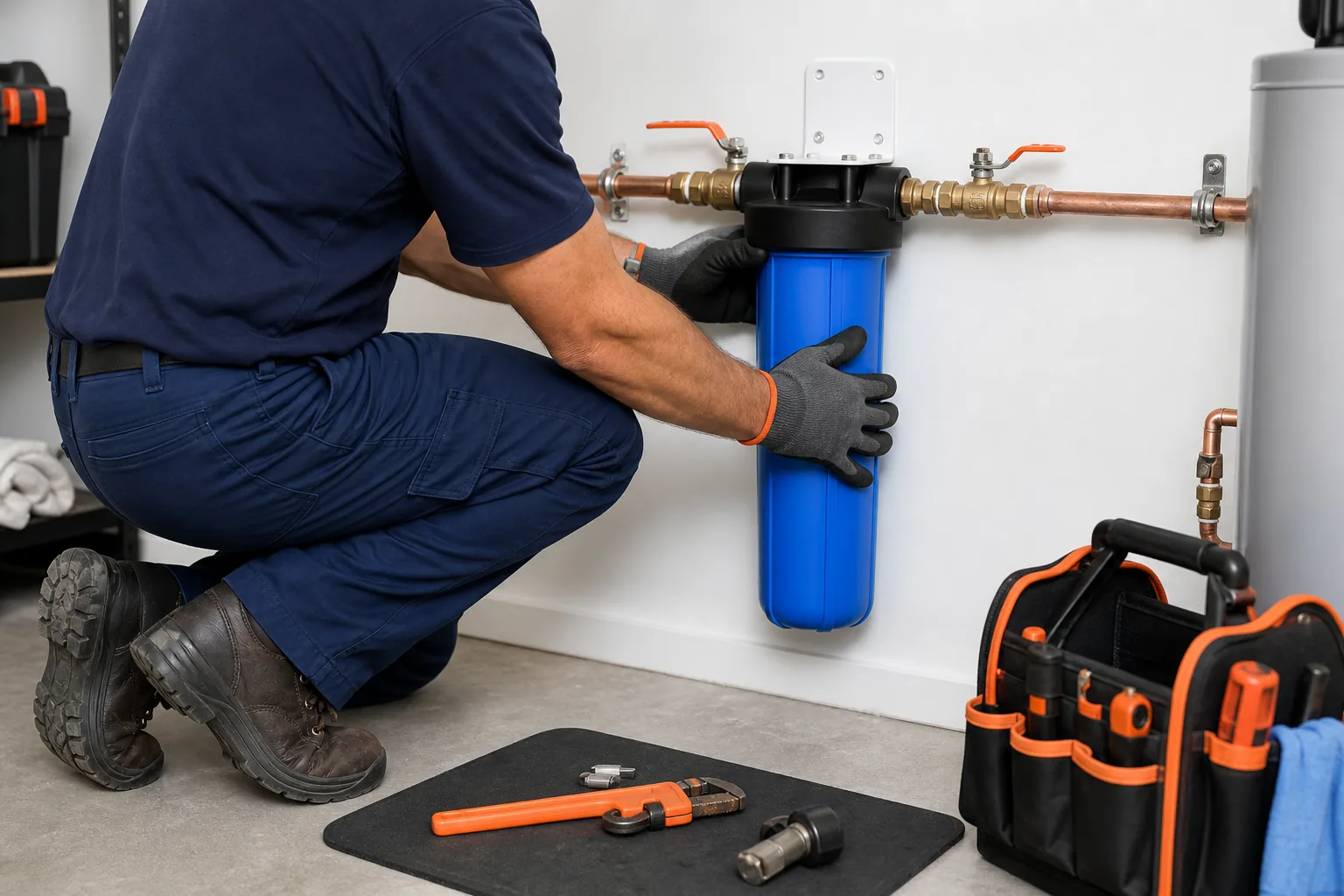 Primewest plumbing whole house filter installation