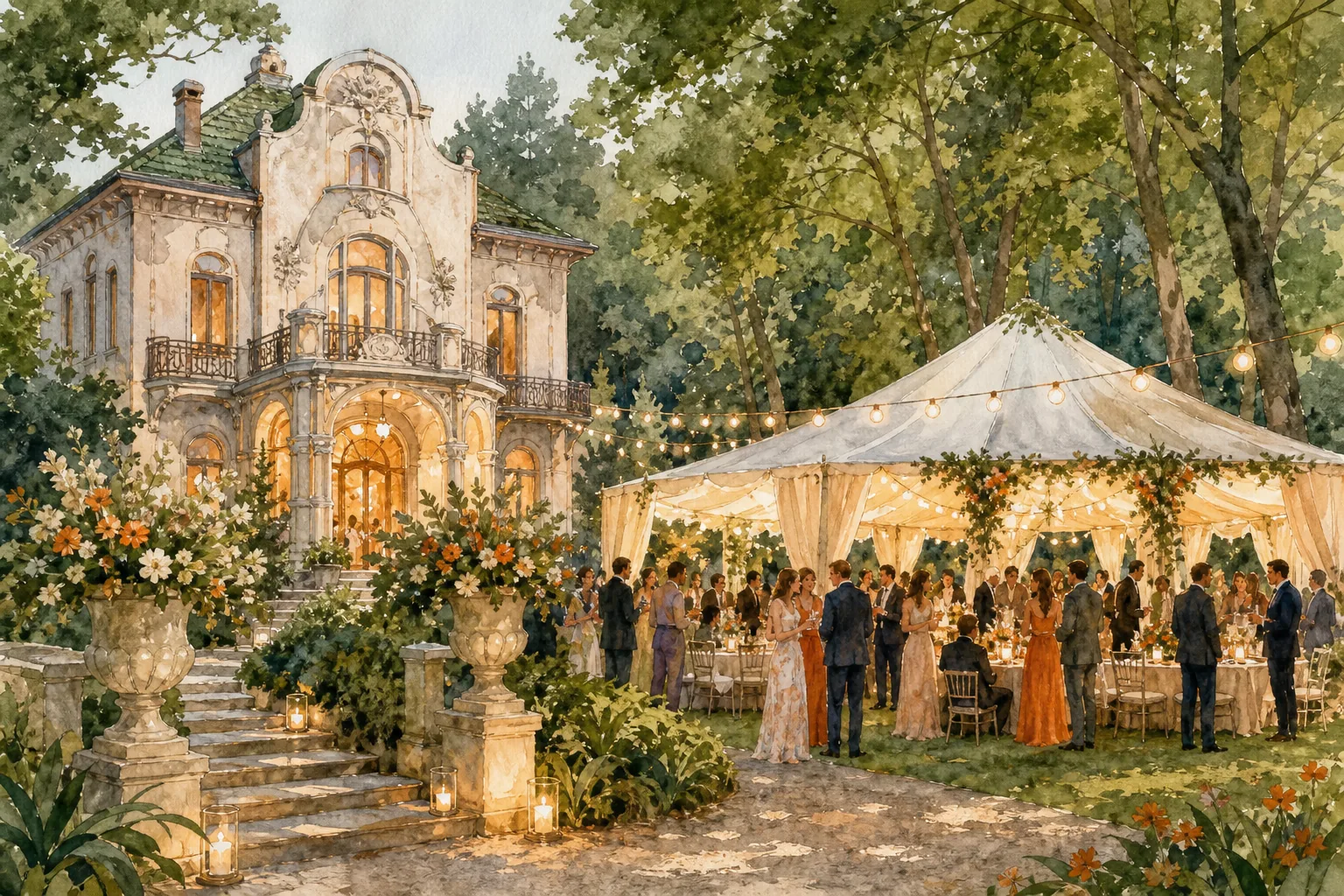Micro wedding Italy private estate setting