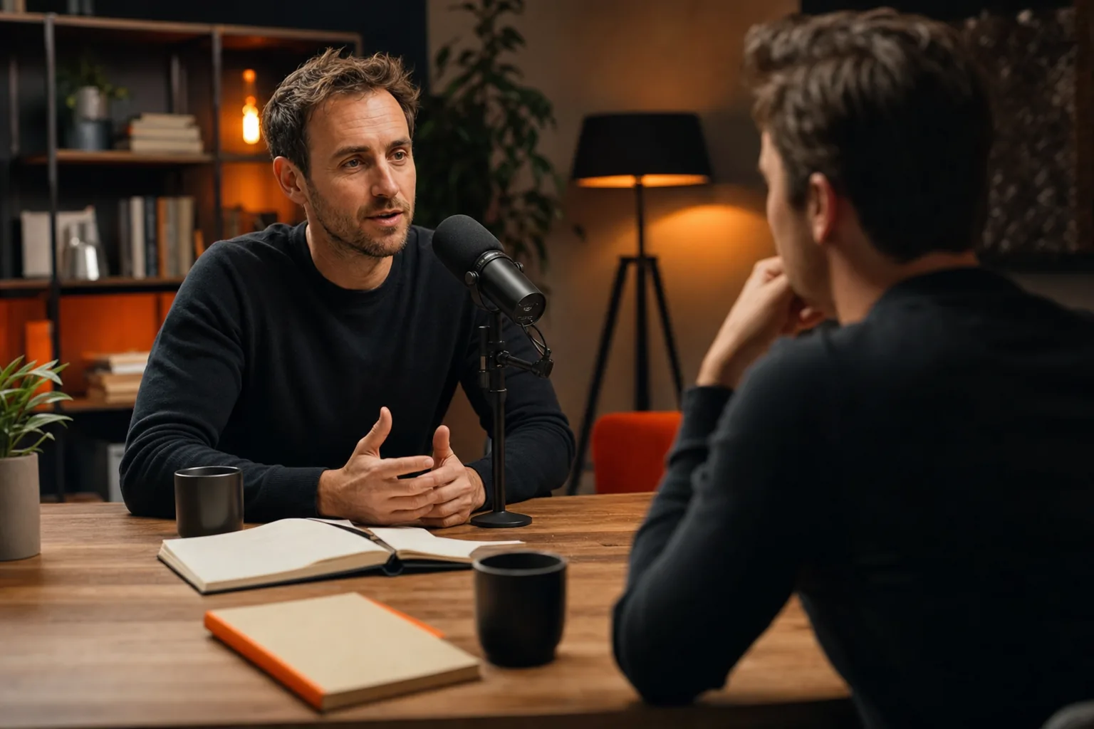 Founder-led SaaS content and podcast interview building customer trust.