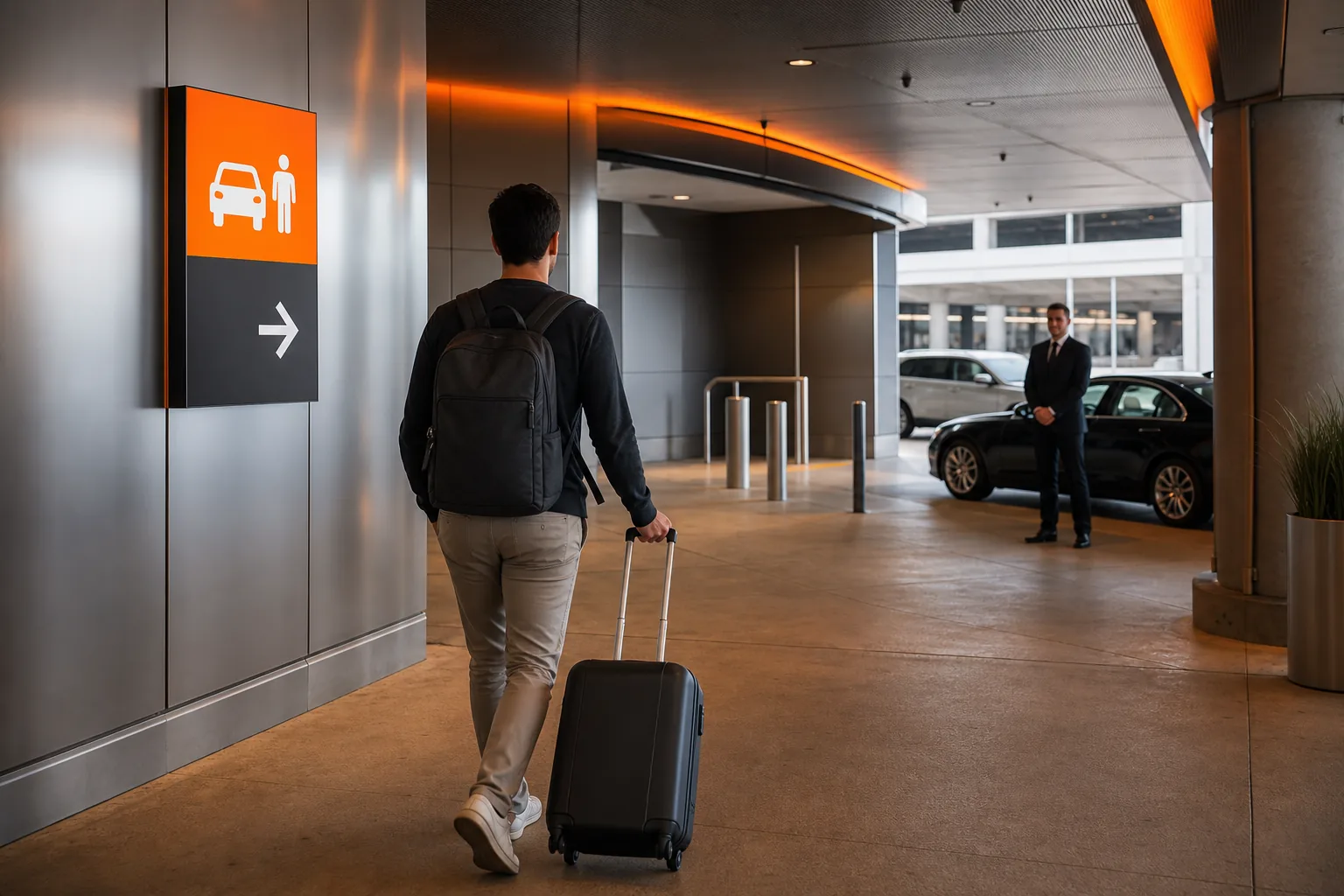 MSP airport pickup meeting area and chauffeur assistance