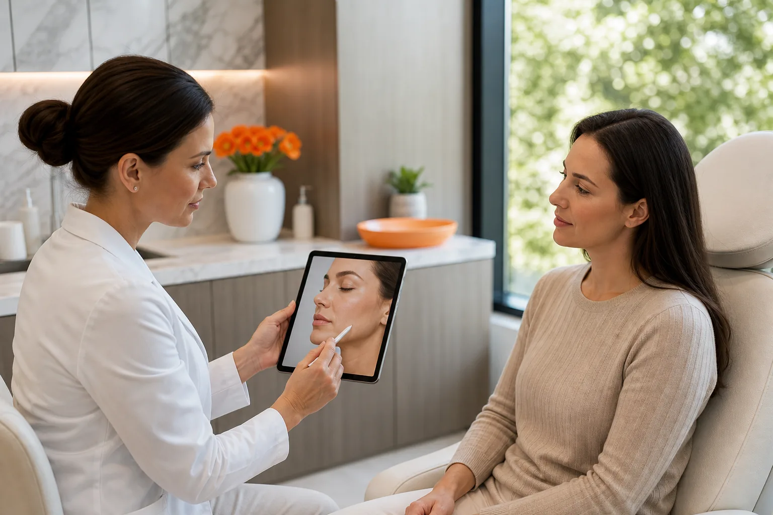 facial consultation for cosmetic procedures for face