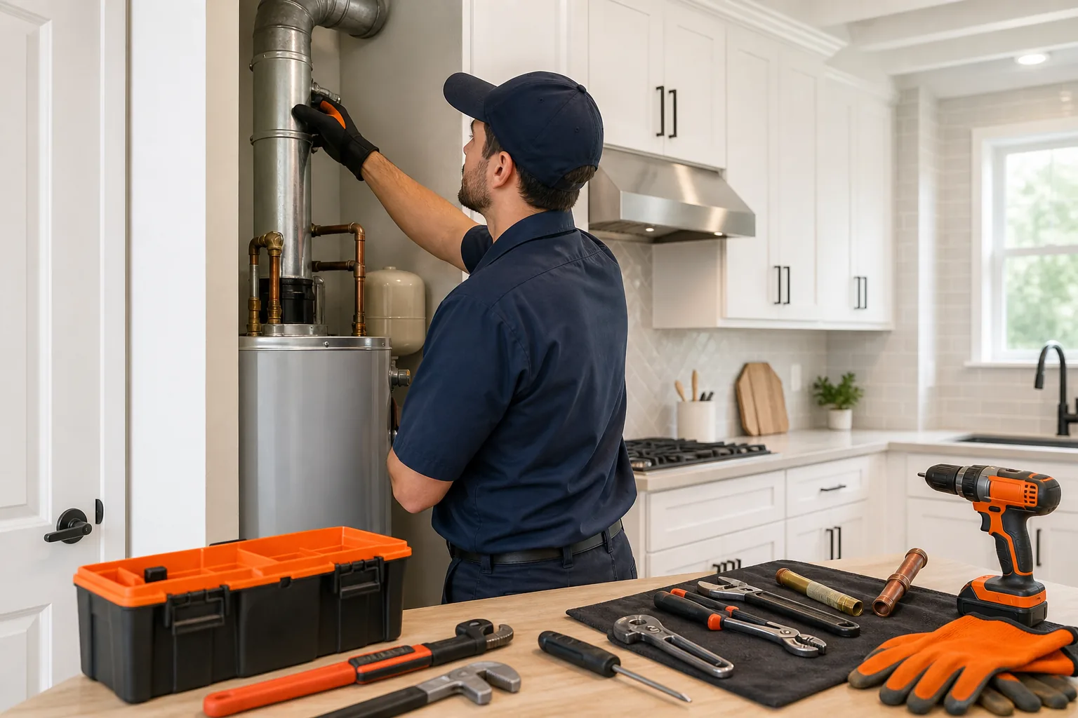 Professional water heater maintenance in Orange County.
