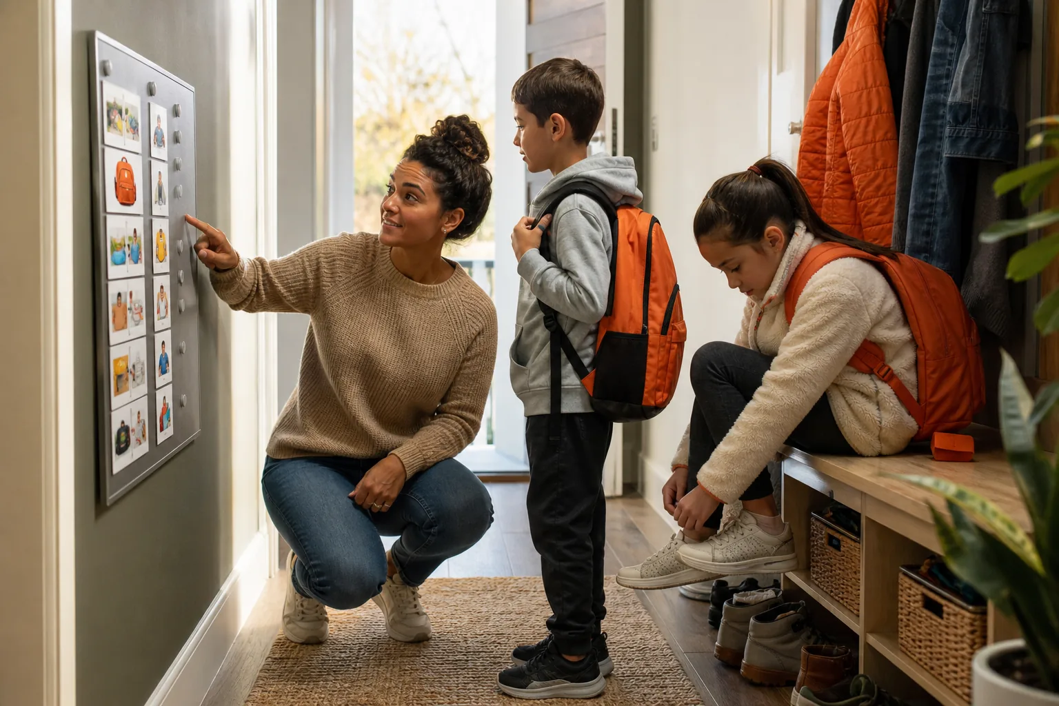 parent coaching and behavior routines for children at home.