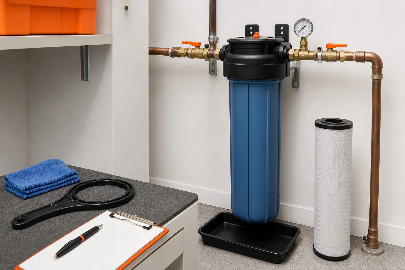 whole-house water filter maintenance and replacement planning