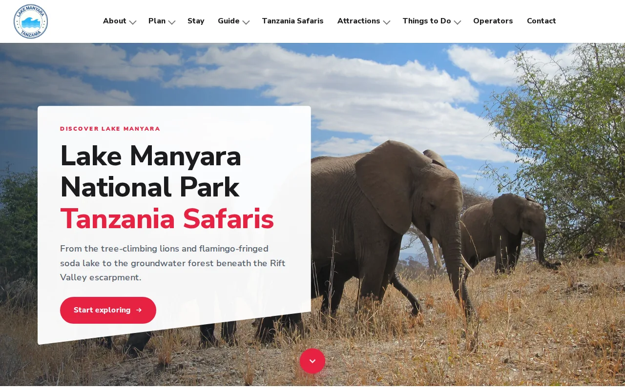 Screenshot of the Lake Manyara website