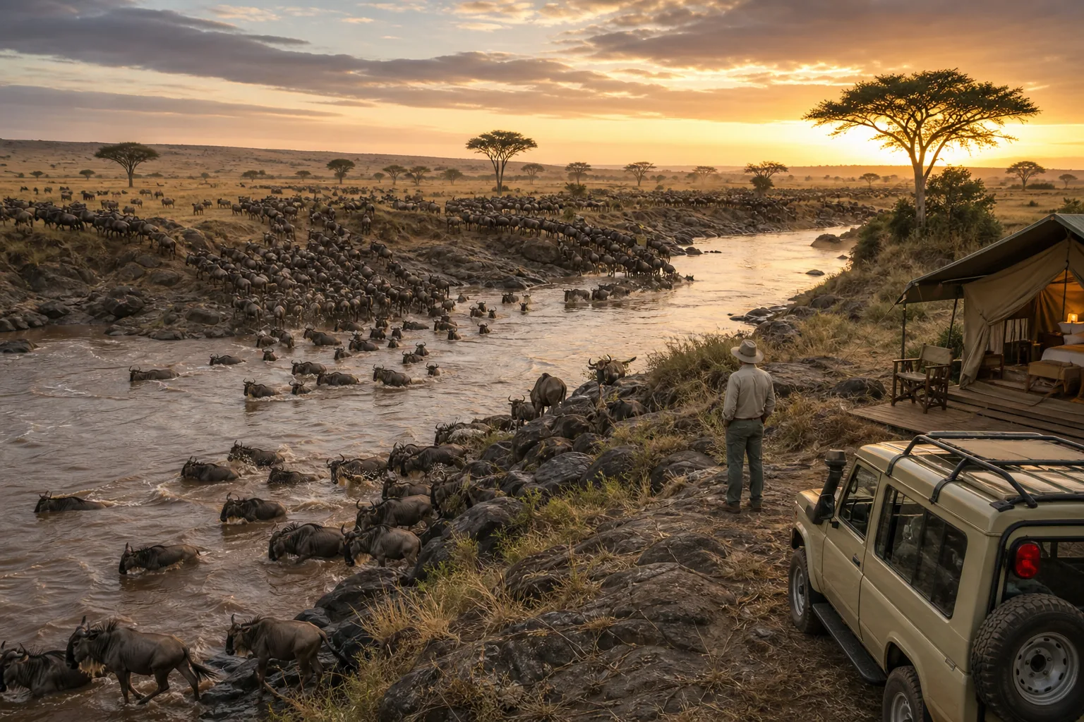 Illustration for Serengeti-Ngorongoro Great Migration Tented-Camp Itinerary