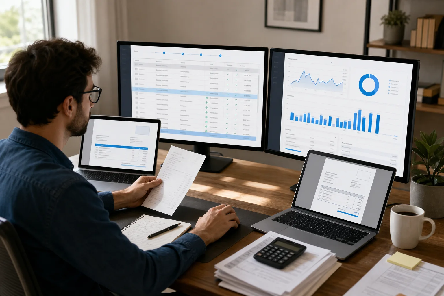 Freelancer testing invoices expenses and bank reconciliation