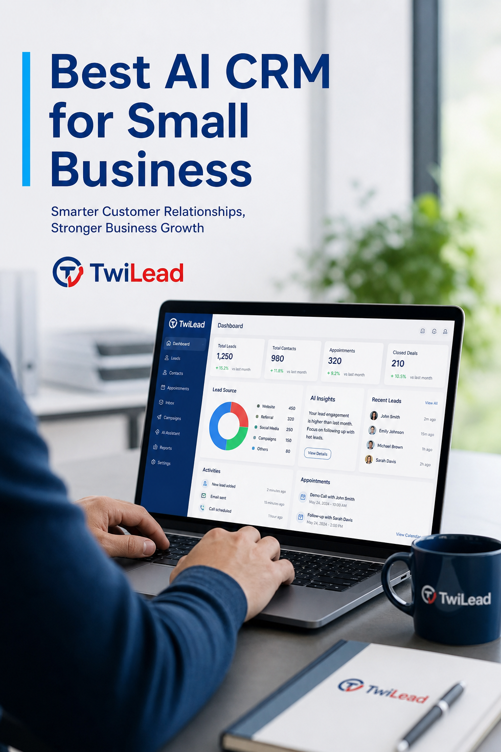 A photorealistic image related to best-ai-crm-for-small-business. Alt: best-ai-crm-for-small-business