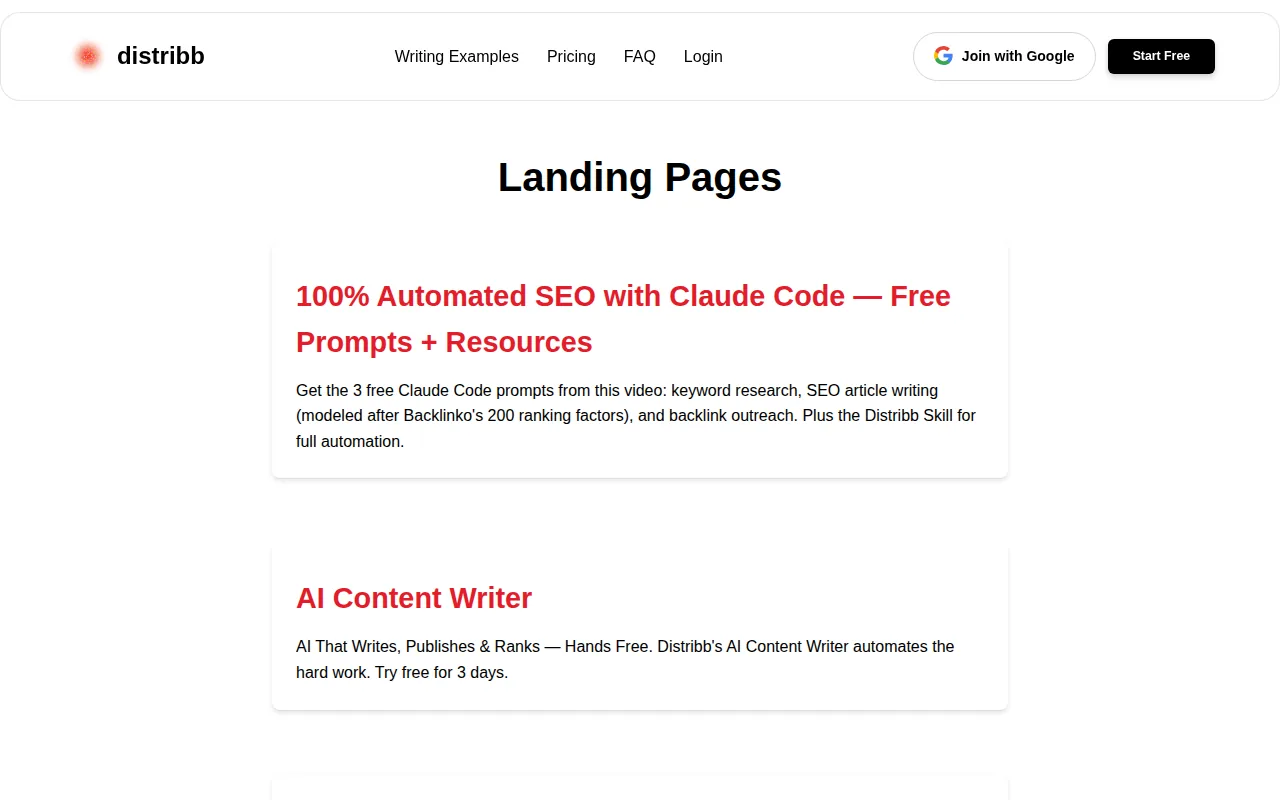 Distribb: best overall AI tool for backlink outreach: visual reference for 1. Distribb: best overall AI tool for backlink outreach