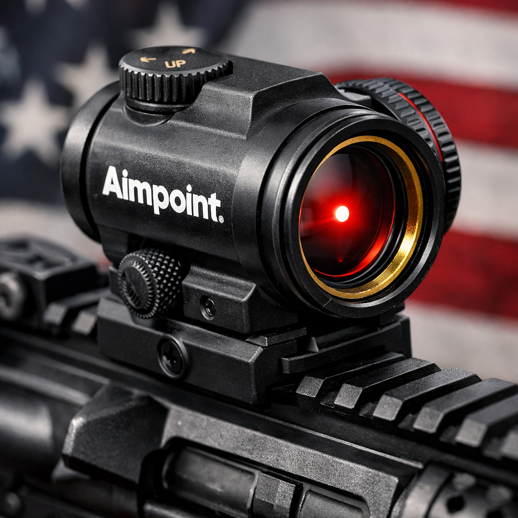 A photorealistic close‑up of an AR‑15 handguard with M‑LOK slots and a full Picatinny top rail, showing the aluminum texture and QD sling mounts. Alt: tactical rail system for AR‑15