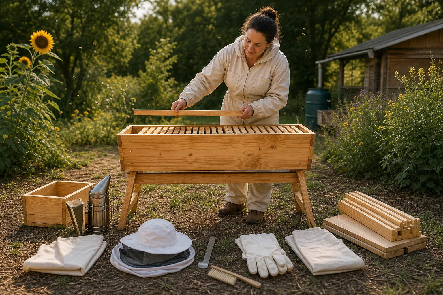 Illustration for Kenyan-style top-bar hive kit
