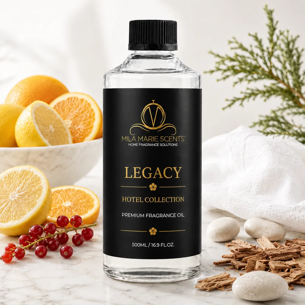 Legacy: visual reference for 3. Legacy | Citrus & Red Currant · Cedar & Musk