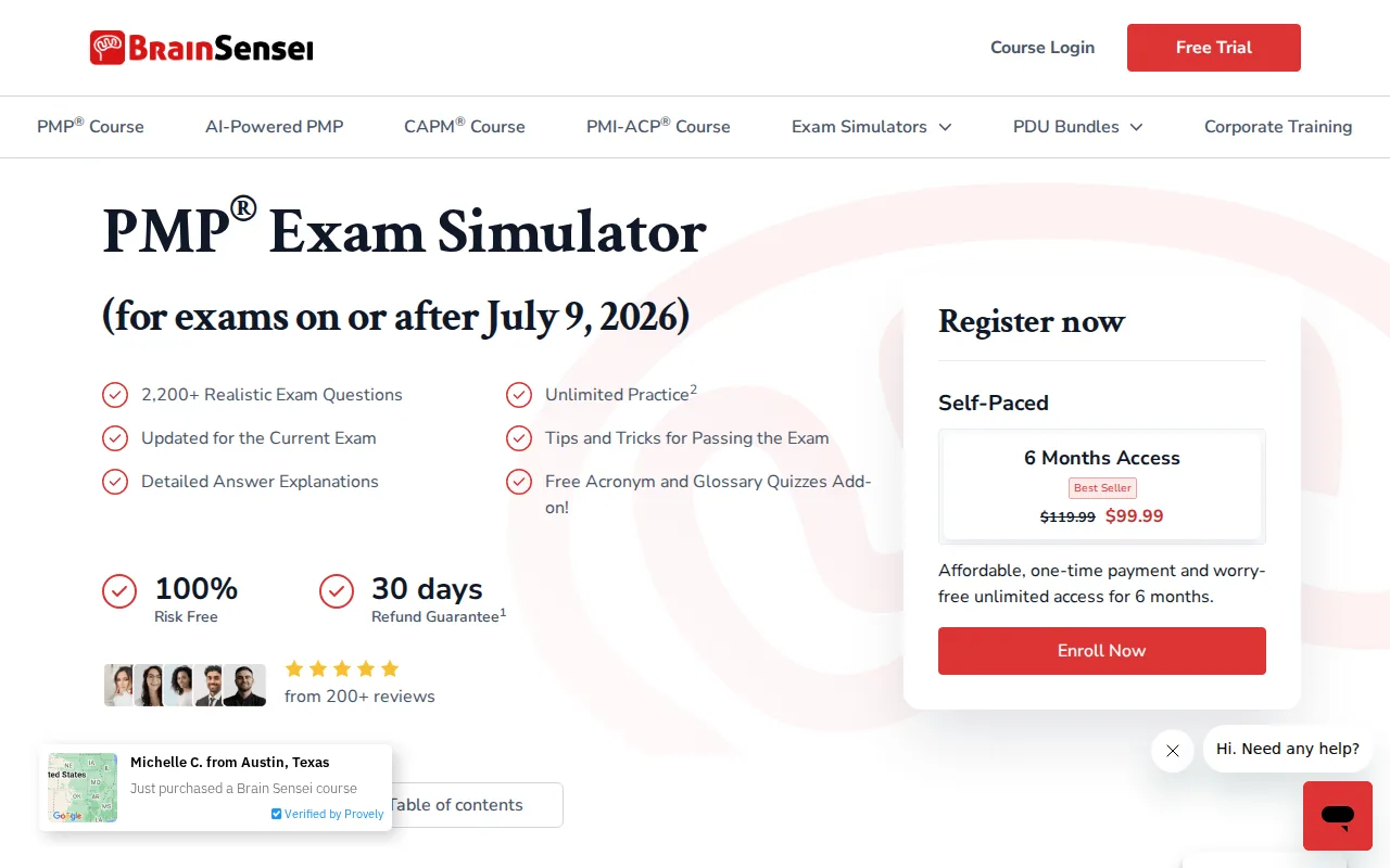 Screenshot of the Brain Sensei website