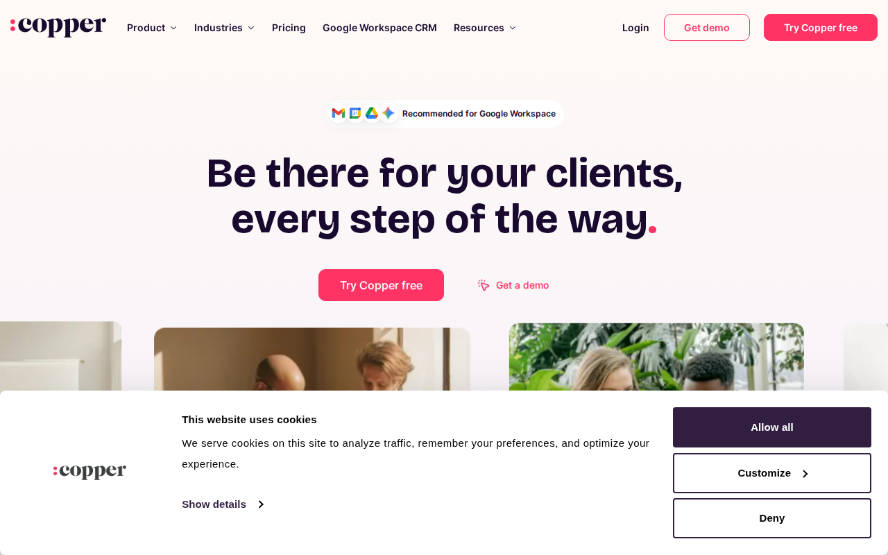 Copper homepage screenshot