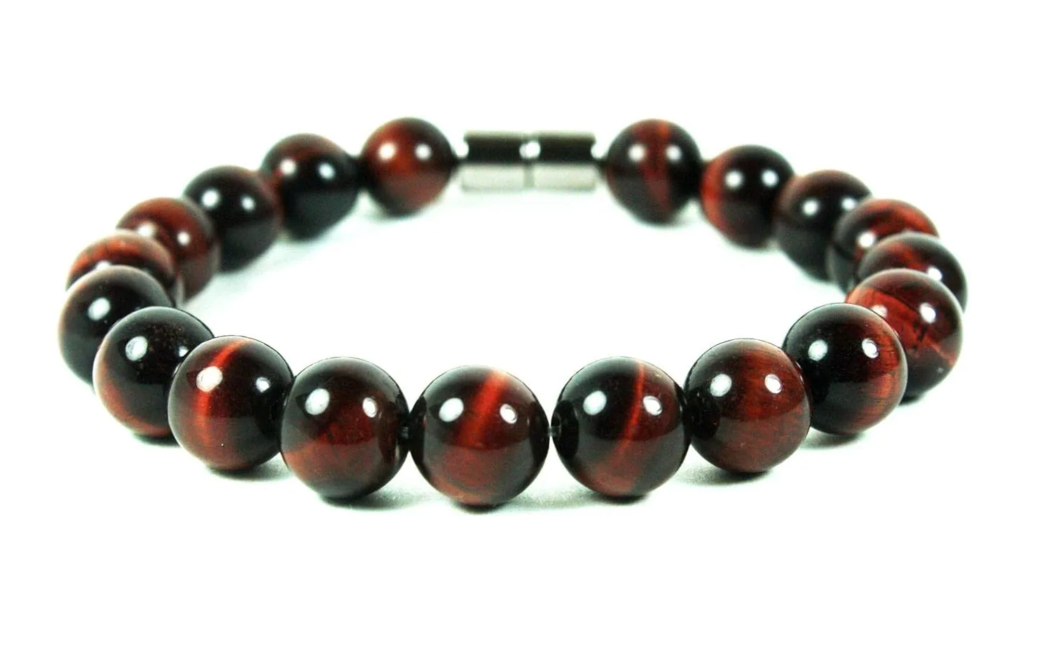 Auras by Osiris 8mm Red Tiger Eye Bracelet 🔥🐯: visual reference for 2. Auras by Osiris 8mm Red Tiger Eye Bracelet 🔥🐯 | Strong Beaded Crystal Jewelry for Motivation, Courage, Drive & Protection (Unisex)