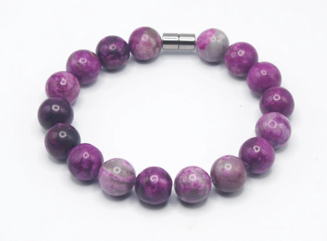 Auras by Osiris 12mm Sugilite Bracelet 💜✨: visual reference for 5. Auras by Osiris 12mm Sugilite Bracelet 💜✨ | Protection & Healing Crystals for Anxiety, Stress, Spiritual Enhancement & Emotional Balance