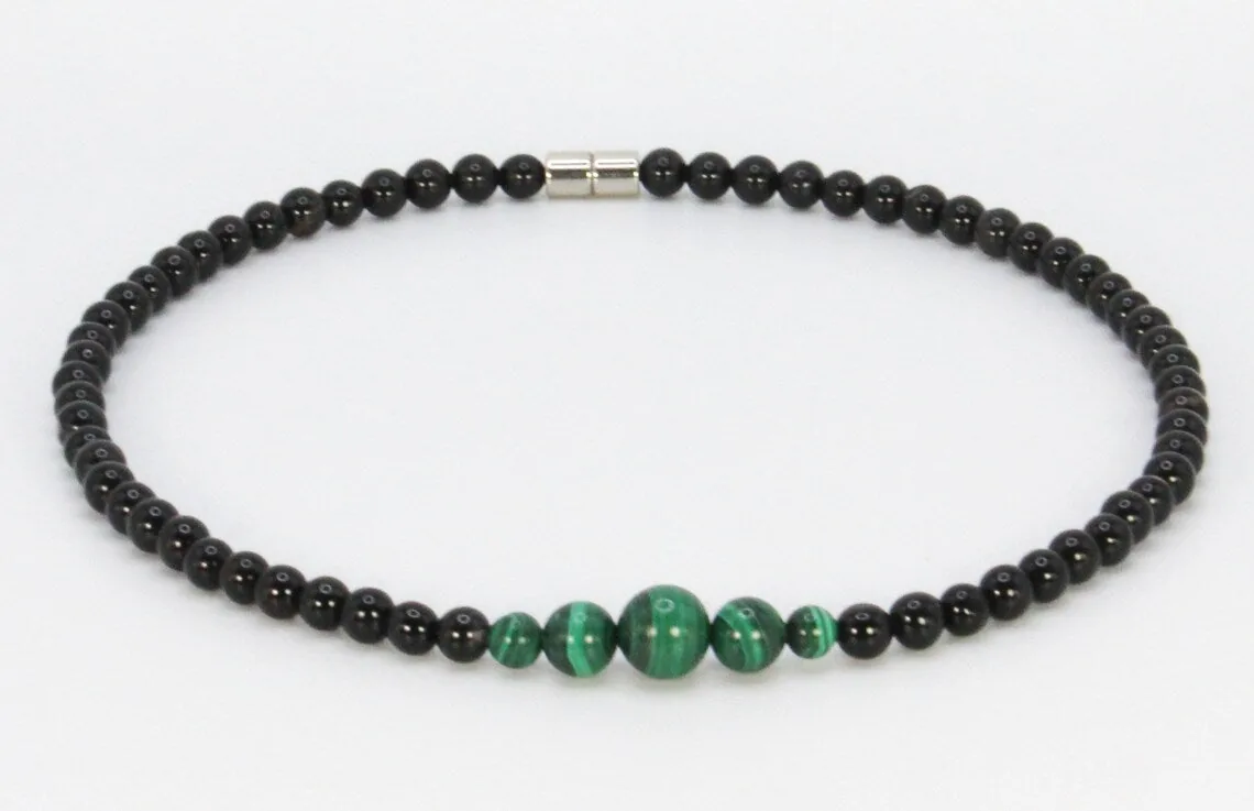 Black Tourmaline Necklace: visual reference for 2. Black Tourmaline Necklace , Negativity Shield
