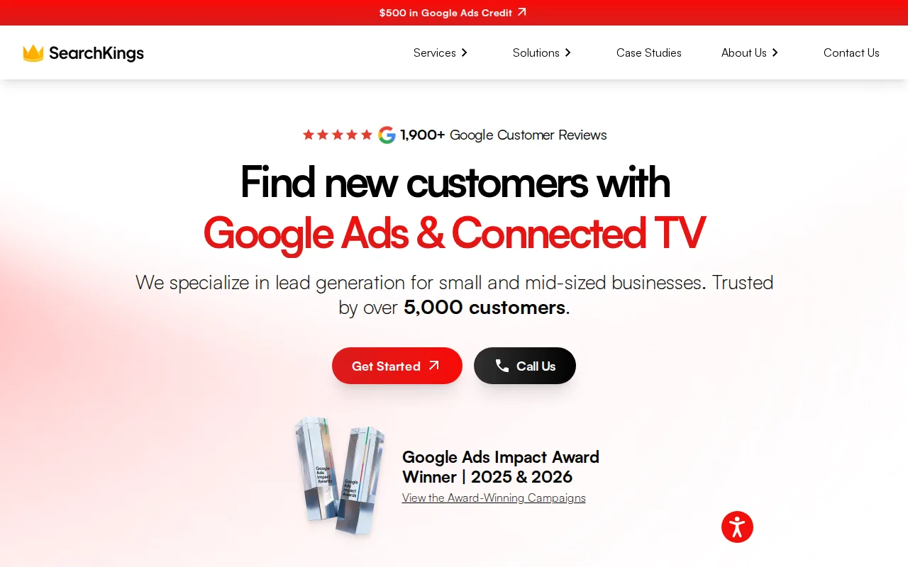 Best Digital Marketing Agencies for 2026 11 Screenshot of the SearchKings website