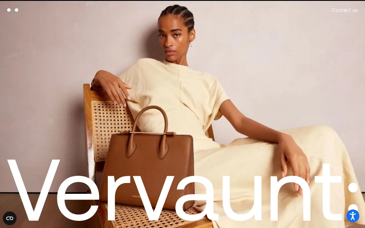 Screenshot of the Vervaunt website
